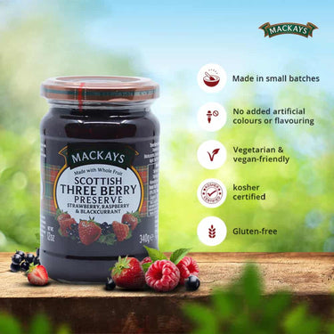 MACKAYS-Scottish 3 Berry Preserve-340g